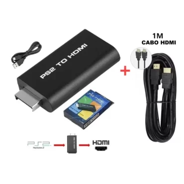 Adaptador HDMI PlayStation 2 + Cabo Hdmi 1 Metro